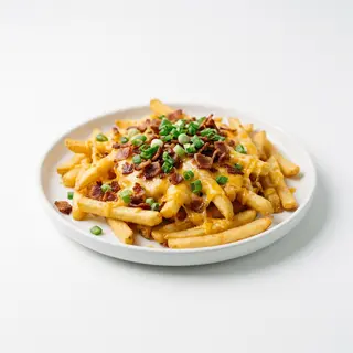 Patatas Fritas Con Cheddar Y Bacon