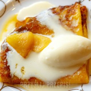 Naleśniki owocowe,brzoskwinia,ananas,żurawina 2 szt