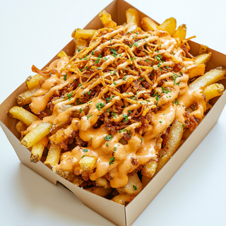 Frites Cheddar Crispy Onions