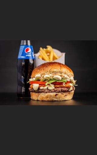 Crazy cheese burger meni