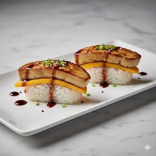 Nigiri de foie y mango 2 pzs.