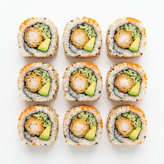 Uramaki De Tempura De Langostinos (9 Uds.)