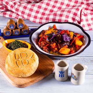 აჯაფსანდალი (მჭადი და მწვანე მარილი) (2 პერსონაზე)