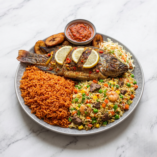 Jollof or Fried Rice with Fish