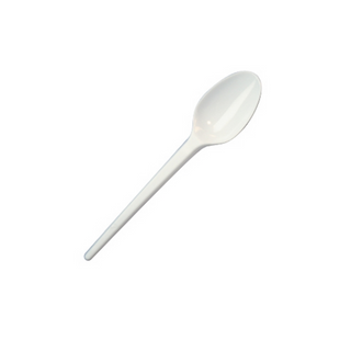 White Disposable Small Spoons X24