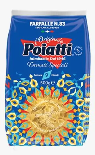   FARFALLE PÂTES DE SEMOULE DE BLÉ DUR 500.Gr POIATTI