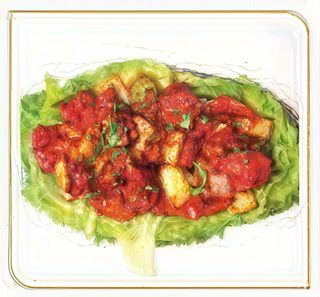 Paneer tikka sizzler