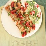 ვაფლები კრევეტებით და კალმარით, ცხარე 18