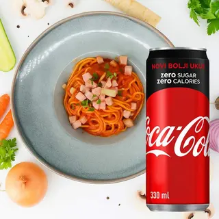 Amatriciana + Coca-cola Zero 0,33L