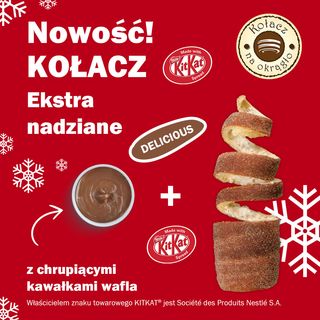 Kołacz z kremem Kitkat 