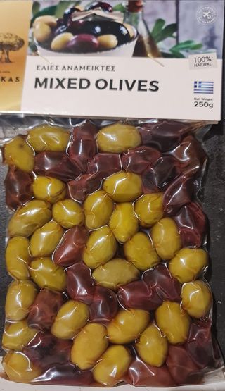 Olivas Verdes Y Negras Mix 250 Gr
