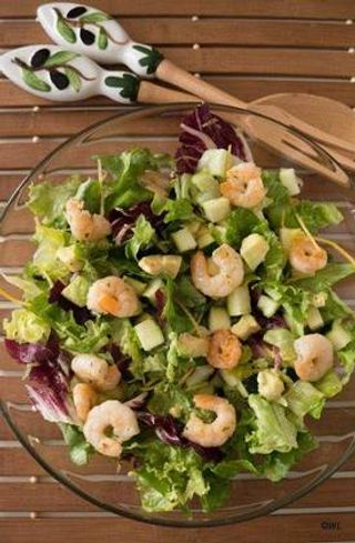 Insalata zucchini e gamberi