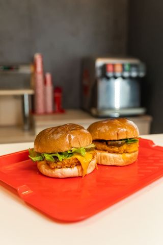 Big chicken cheeseburger