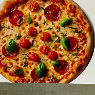 Pizza con spinaci