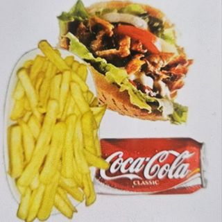 Menú pita con patatas dentro y aparte 