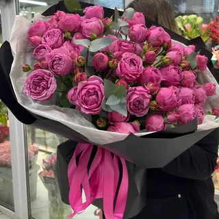 Букет Місті Баблз 15 шт з евкаліптом