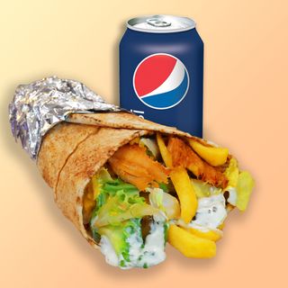 Shaorma mare si Pepsi