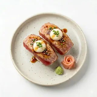 Nigiri De Atún Flambeado y queso crema (2 Uds.)