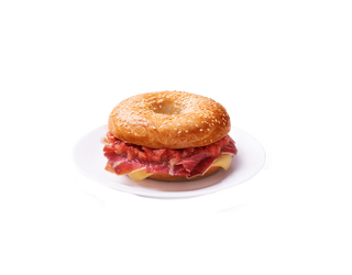 Bagel serrano y queso