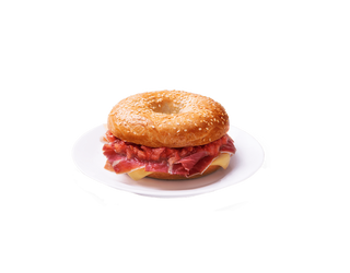 Bagel serrano y queso