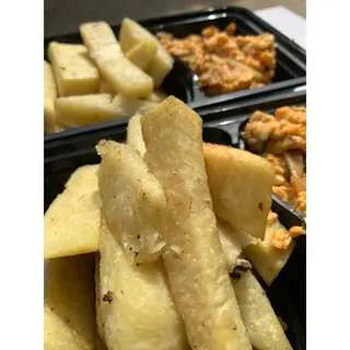 Fried Yam or Boiled Yam and Fried Eggs