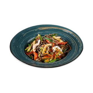 Соба с  тигровыми  креветками