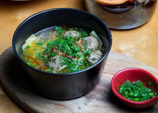 Суп с говяжьми фрикадельками 