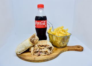 Tacos Viande  + Frites + Coca-Cola Original  33cl Canette