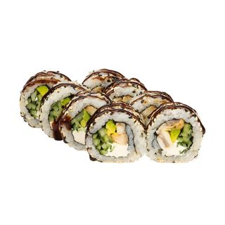 Каліфорнія з вугрем в кунжуті (220г)