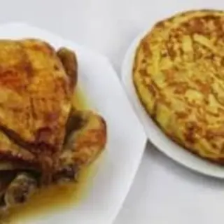 MEDIO Pollo Asado y Tortilla