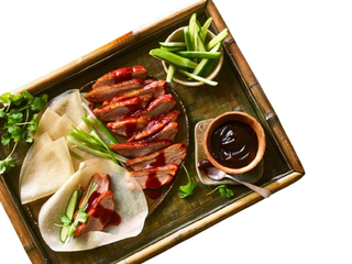 Pato crujiente con crepas