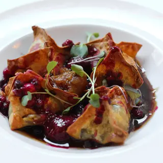 Raviolis wonton de verduritas