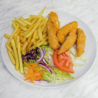 Menú plato tiras de pollo