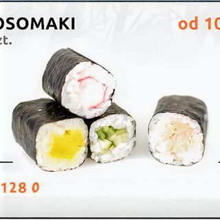 Hosomaki z pieczonym łososiem