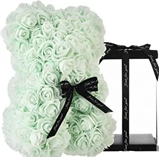 Orso con rose finte tiffany