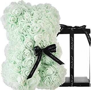 Orso con rose finte tiffany