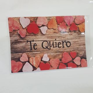 Tarjeta Te Quiero Madera