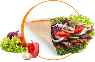 Kebab w cieście z samym mięsem duży 