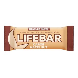 Baton z karobem i orzechami raw bezglutenowy BIO 47 g - Lifefood
