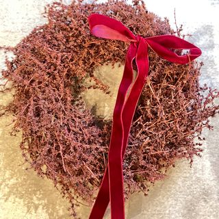 Minimalistyczny wianek z kokardą duży