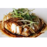 pavé de merlan sauce teryaki servi avec riz jasmin