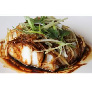 pavé de merlan sauce teryaki servi avec riz jasmin