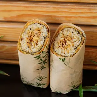 Teriyaki chicken burrito