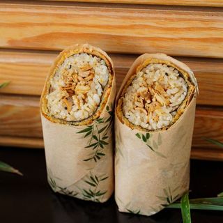 Teriyaki chicken burrito