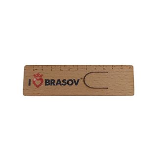 Semn de carte și riglă iLoveBrasov 2în1