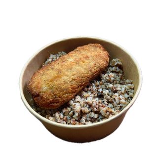 ქათმის კოტლეტი  100 გრ და წიწიბურა 200 გრ