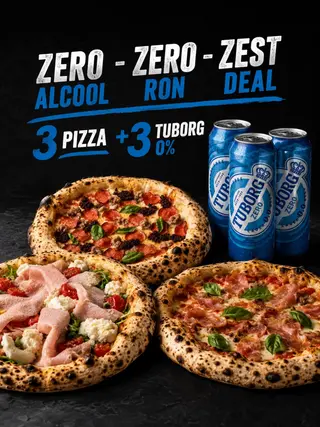 Summer Vibes 3xPizza + 3xTuborg Gratis
