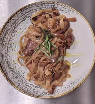Tagliatelle z polędwiczką