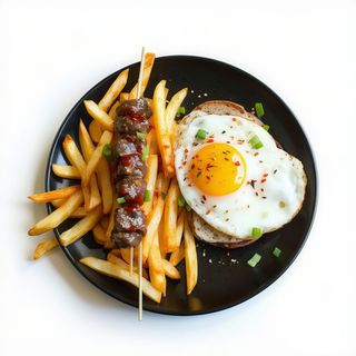 Pinchos Con Patatas Y Huevos