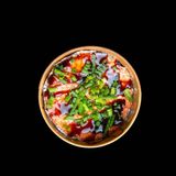 სფეშელი ორაგულით და კრევეტებით